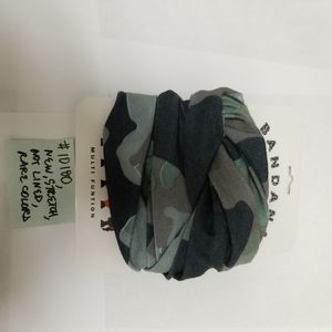 ✅#10100 New Green Camo Multi Purpose Headband Bandana Mask Scarf Scrunchy